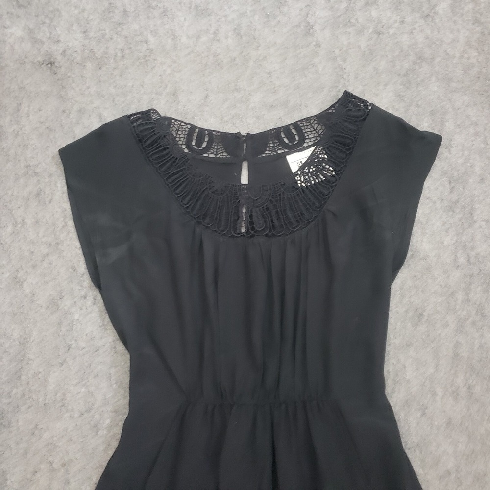 Barneys New York Dress Womens Extra Small Black‎ Mini Lace Short Silk Ladies - Picture 3 of 10